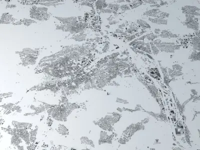 Stuttgart Streets and Buildings 3D model