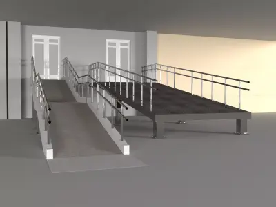 Ramp with railing  3D model