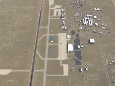 Basra Airport Low-poly 3D model