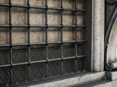 Game-Ready Windowsill Low-poly 3D model