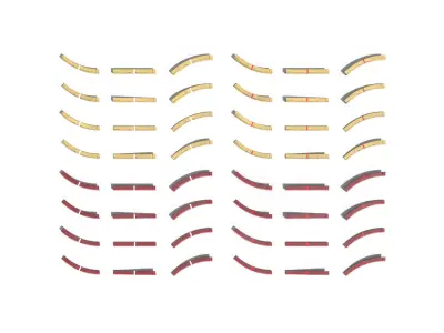 Cyberpunk Curb Pack Low-poly 3D model