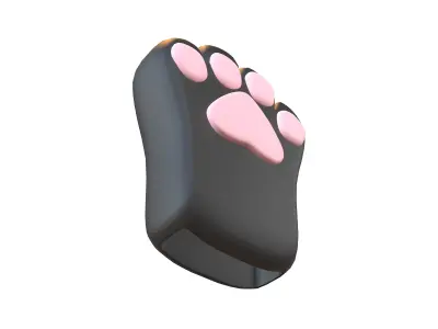 Cat Paw Glove v1 001 Low-poly 3D model