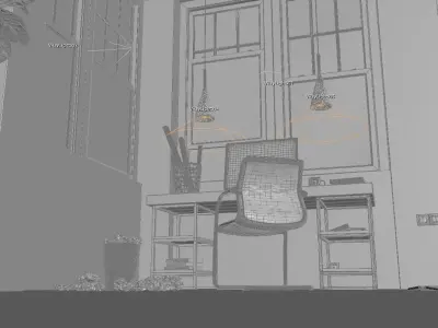 a simple study 3D model