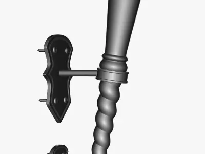 Medieval Torch 3D model buy