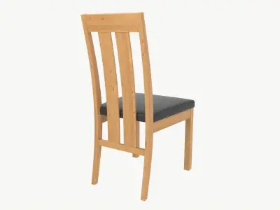 Chair Turin light oak 3D model