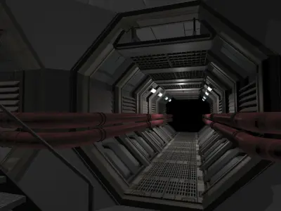 Sci-Fi Level Builder 2 Low-poly 3D model