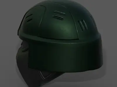 Helmet scifi military combat 3d futuristic technology fantasy  Low-poly 3D model