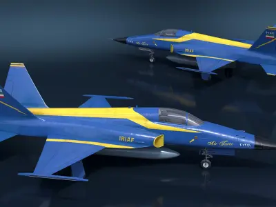  HESA Saeqeh Combat Jet Blue Simplified 