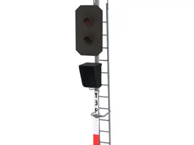 Train Traffic Light 2 3D model