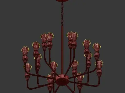 Elk chandelier 3D model get