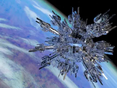 Sci-Fi Outer Space Base Center 3D model