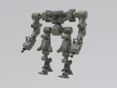 Mecha - Prototype 008 Low-poly 3D model