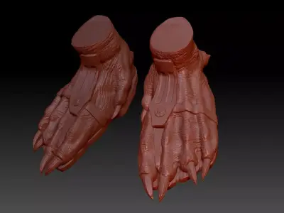 predator 1 inspired feet 3D print model
