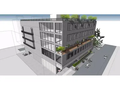 5STORIES OFFICE BUILDING  3D model
