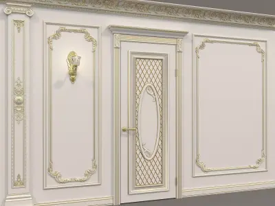 Wall Molding in Classic French style 26 3D model