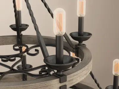 Kichler Taulbee 15 Light Chandelier 3D model