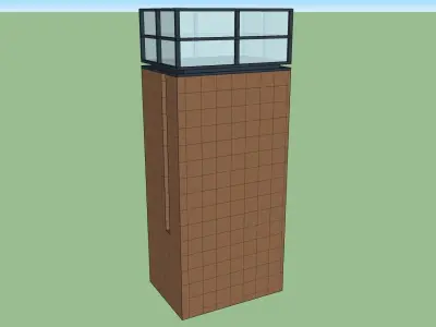 brick tower 3d model  3D model