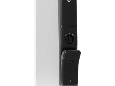 Digital Door Lock model Code Kyra Pro Gold And Bas Smart Lock Low-poly 3D model