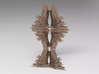 Cyberpunk glass shard structure shard 5 3D model