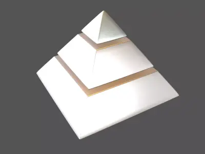 Layer Pyramid v1 004 Low-poly 3D model