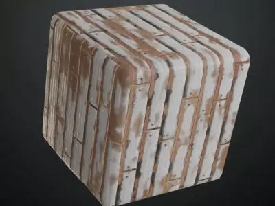 Weathered White Painted Planks Texture