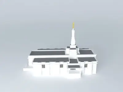LDS. Temple Mormon, Merida, Yucatan, Mexico 92nd. operating. Free 3D model