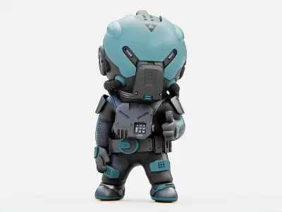 TOON  ASTRONAUT ROBBY  RIGGED 3D model