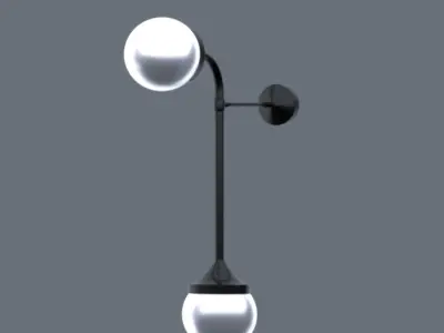 modern metal chandelier in 4 Free 3D model