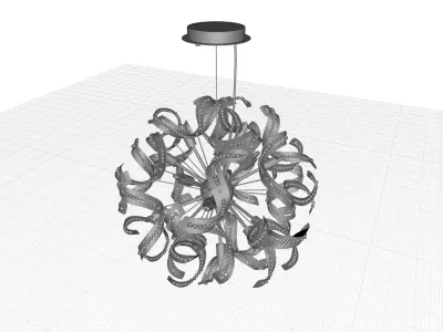 Fritz Light Unique  Statement Globe Chandelier 3D model