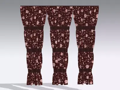 Curtain Low-poly 3D model 42