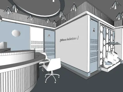  Dentist Clinic Office Interior Low-poly 3D model