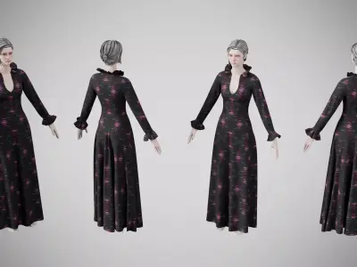 Dress 29 Light Burst Static Low-poly 3D model