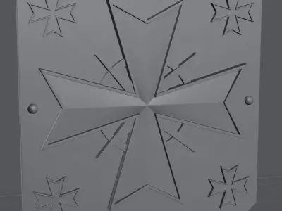 Templar Raider of Land  Cross Door  3D model