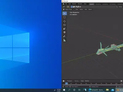 Rayquaza windows computer Free 3D model