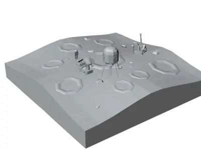 Land H3 Low-poly 3D model