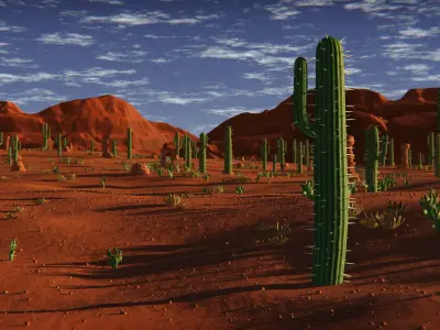 Stylized Desert Environment 3D model