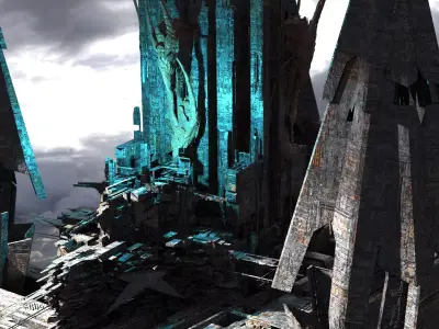 Sci fi City Halls facility Exterior  3D model