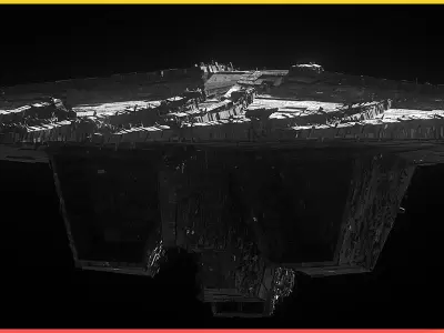 Procedural Starship Spaceship Generator Low-poly 3D model