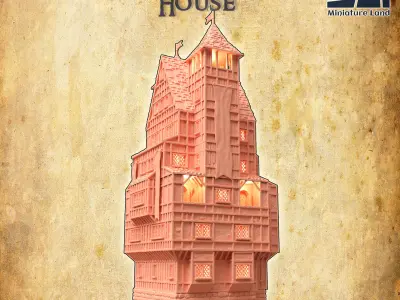 Governor House Tabletop Terrain 28 MM 3D print model