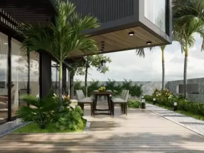Exterior House Scene 3D model get