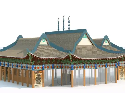 Chinese Mosque Architecture 3D model