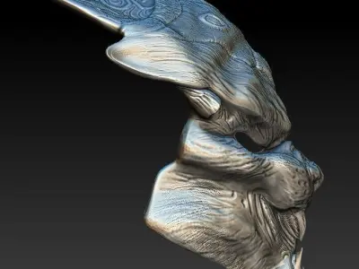 Panther predator bio mask 3D model