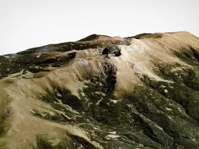 Mountain landscape The Zirbitzkogel Seetal Alps in Austria 3D model