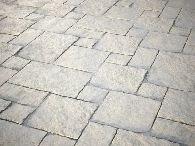 Ancient Romanesque Opus Limestone Flooring Texture