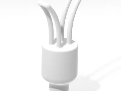 Elegant Flower CFL Bulb 3D print model