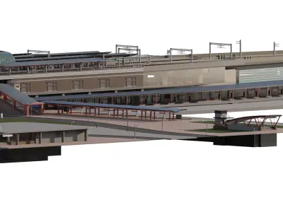 MULTILEVEL METRO STATION 3D model