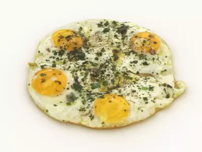 Breakfast Eggs Low-poly 3D model