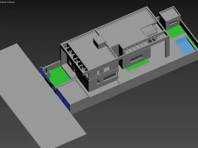 Modern House 003 Izrael Low-poly 3D model