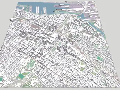 Cityscape Montreal Quebec Canada  3D model