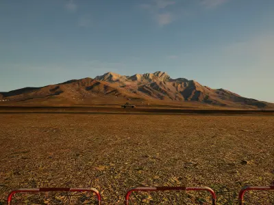 UE5 Mountain road at dusk 3D model